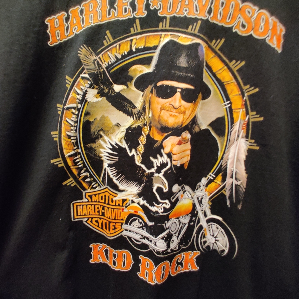 Harley-Davidson/Kid Rock  Black Graphic T-Shirt size 2xlarge (not  Harley shirt) - Picture 3 of 12